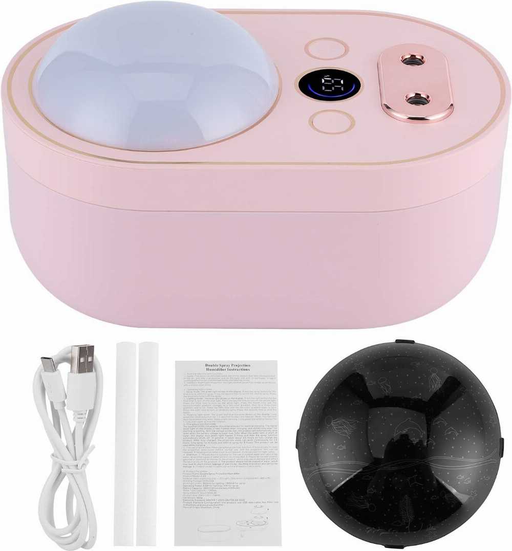 Mini Humidifier 1000ml USB – Projector Light (Portable Desk & Car)