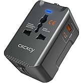1pc Universal Travel Adapter With Dual USB Ports, 110V-240V Input, US/EU/UK/AU Plugs