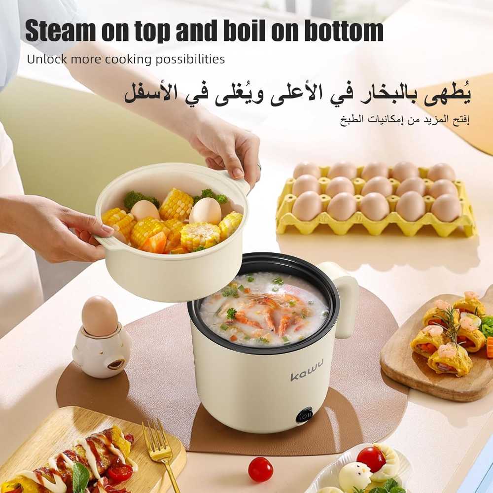 Electric Hot Pot – 1.5L Mini Multi-Function Cooker