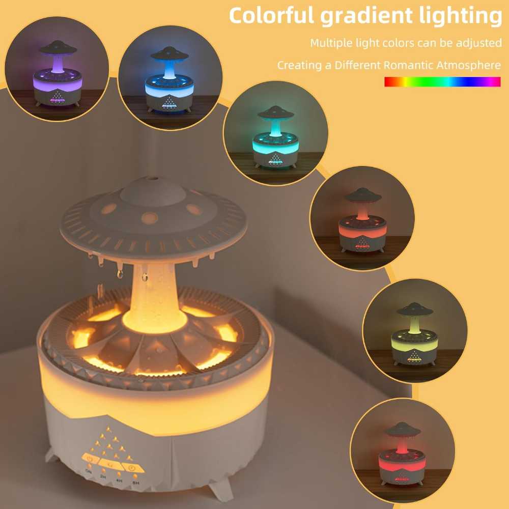 2-in-1 Oil Diffuser and Humidifier (350ml) – UFO Raindrop Design