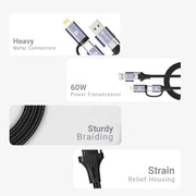 4-in-1 Multiple Port 240W Fast Charging Cable