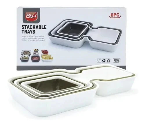 6-Piece Stackable Trays Set
