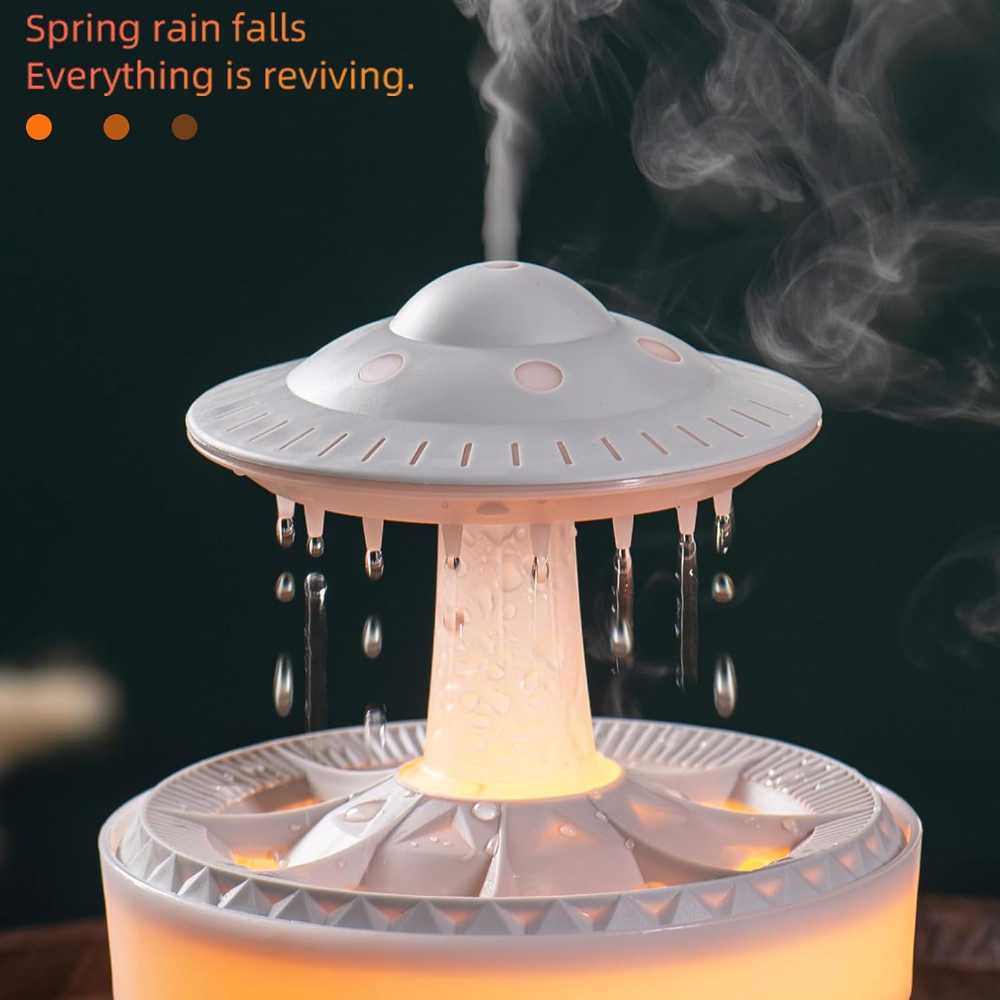 2-in-1 Oil Diffuser and Humidifier (350ml) – UFO Raindrop Design