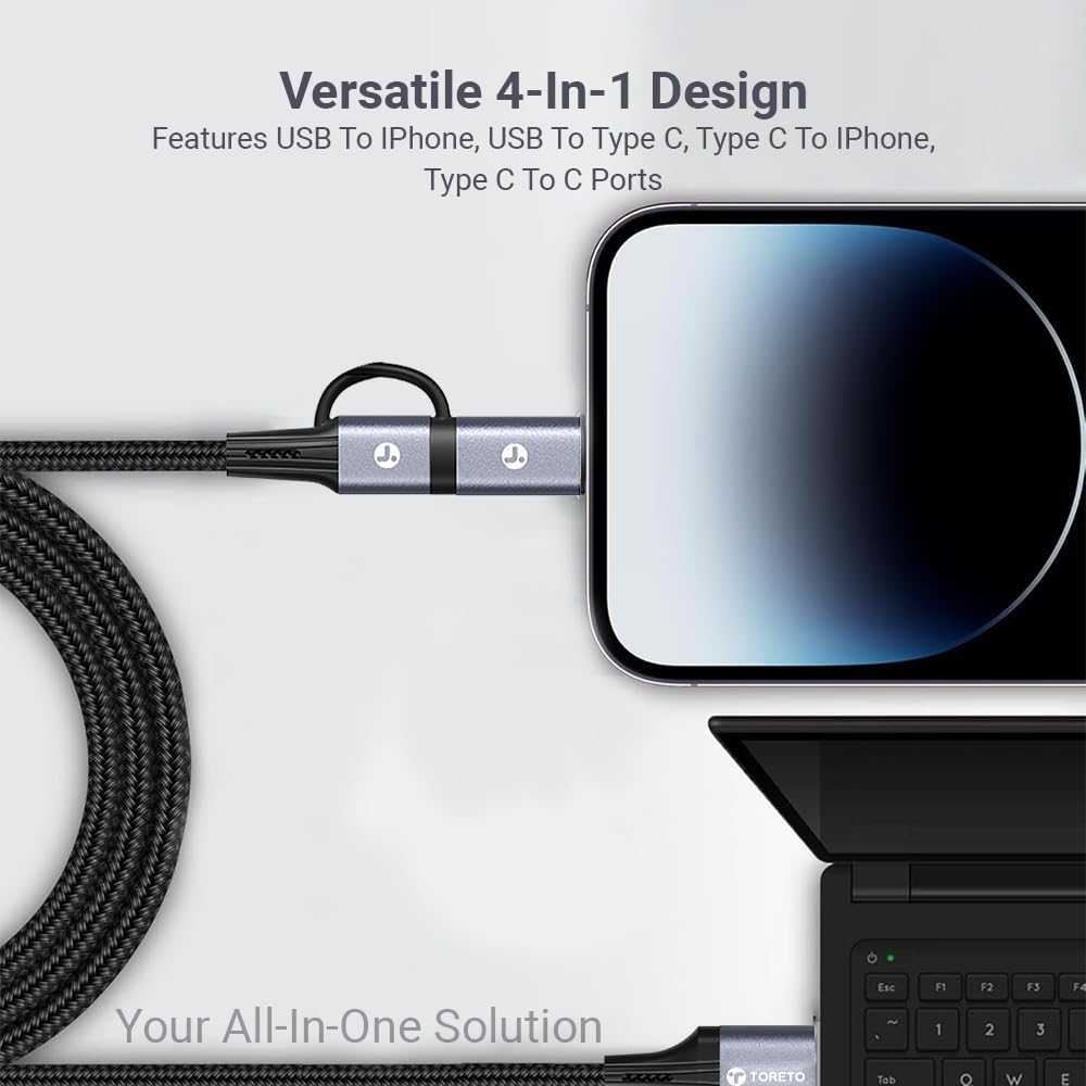 4-in-1 Multiple Port 240W Fast Charging Cable