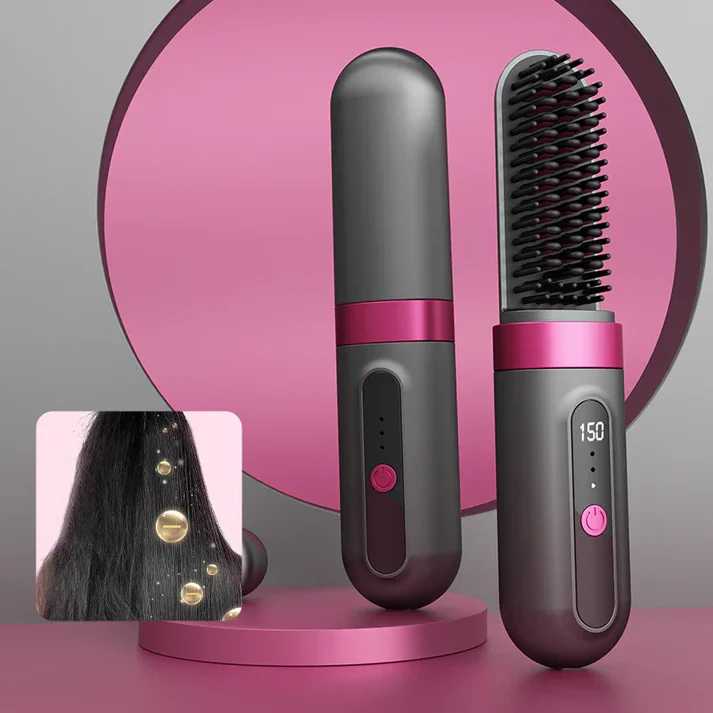 Fast Heating Cordless Hair Straightener Brush