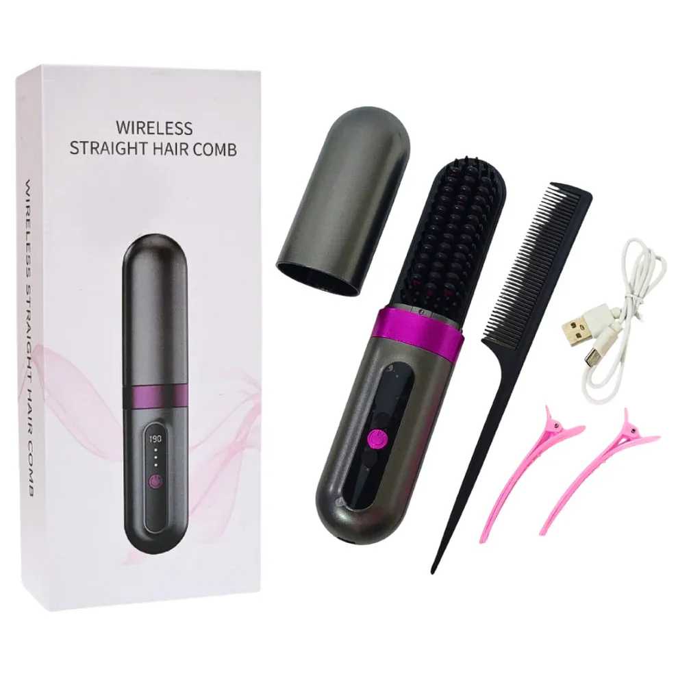Fast Heating Cordless Hair Straightener Brush