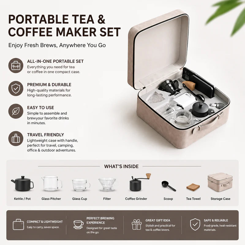 Portable Coffee Brewing Travel Kit