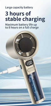 ELTRAZONE Mini Portable Handheld Fan – 120-Speed Adjustable