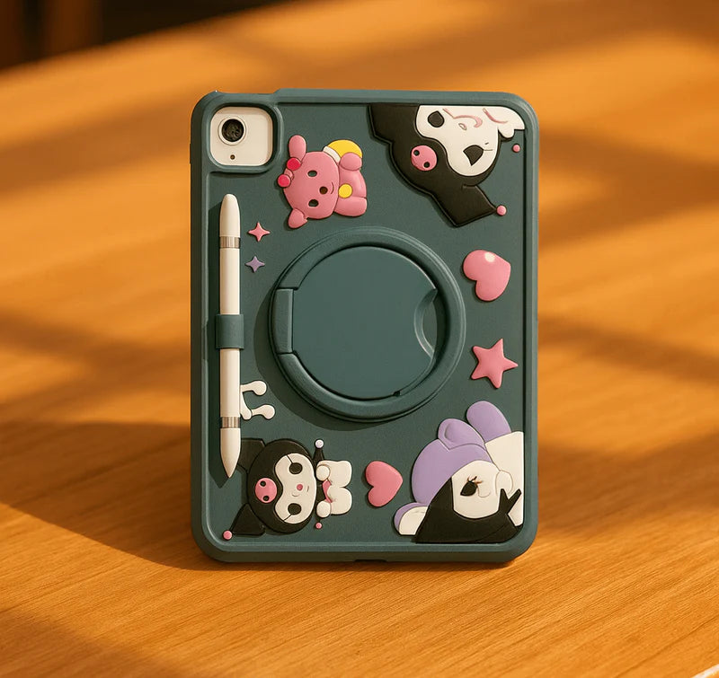 Cute Cartoon iPad Protective Case with Stand
