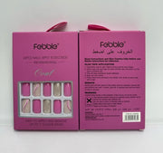 Febble - Hot Pink with Silver Sparkle Press-On Nails