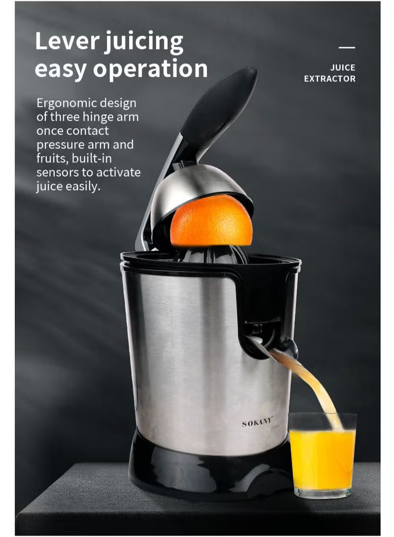 Electric Citrus Juicer 350W – Stainless Steel Orange & Lemon Juice Extractor