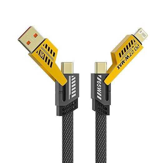 4 In 1 Multi USB PD Charging Cable (Type-C To C, C To Lightening, USB To C, USB To Lightening)
