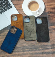 iPefet MagSafe Leather Texture Case for iPhone