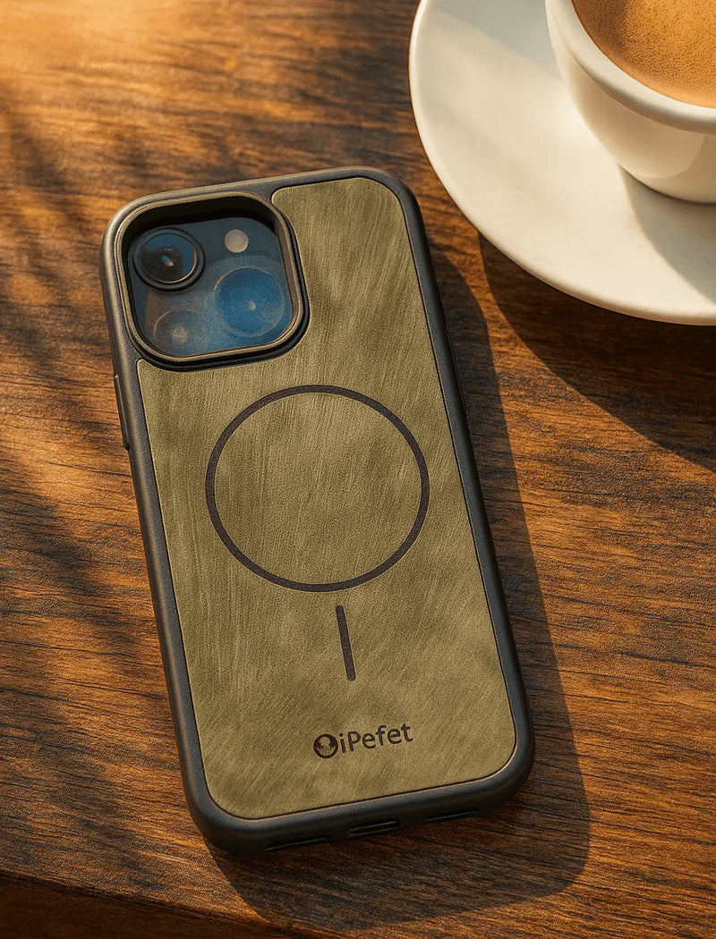 iPefet MagSafe Leather Texture Case for iPhone