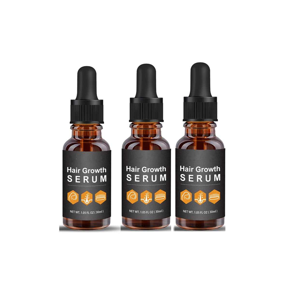 West&Month Hair Growth Serum for Black Women - Nourishing Formula for Dry, Damaged Hair Repair and Fast Natural Growth (3pcs)